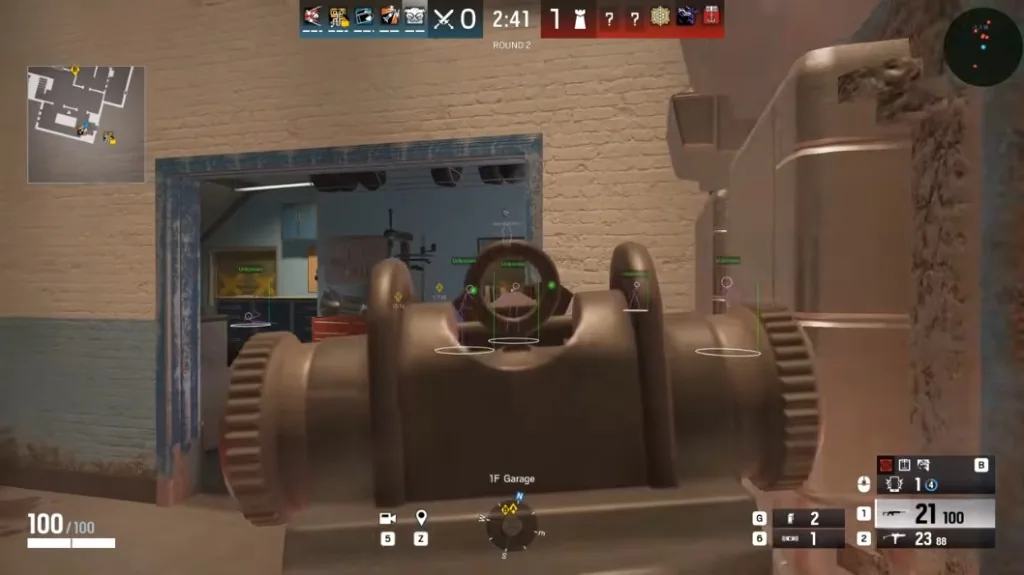 Rainbow Six Siege operator ESP with player names and objective markers